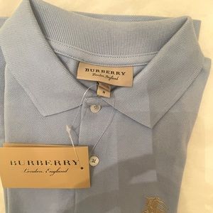 Burberry polo shirt from Lima light blue color M size